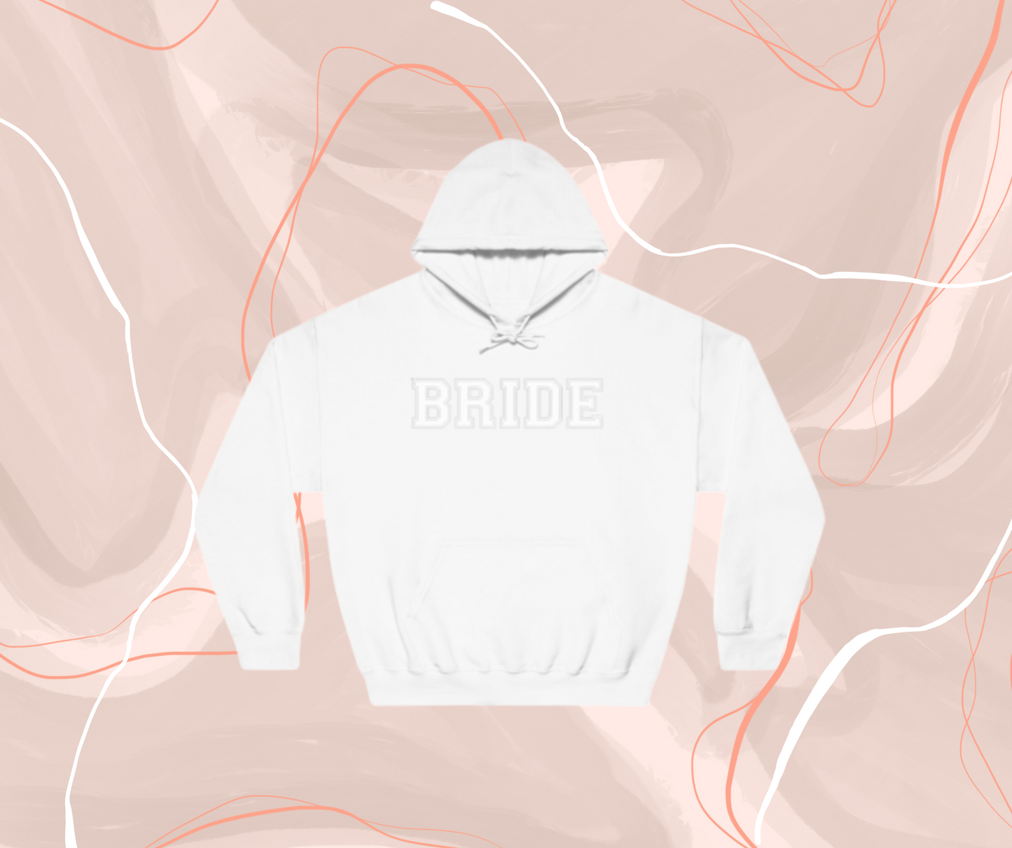 Caetlyn - White on White Bride Hoodie