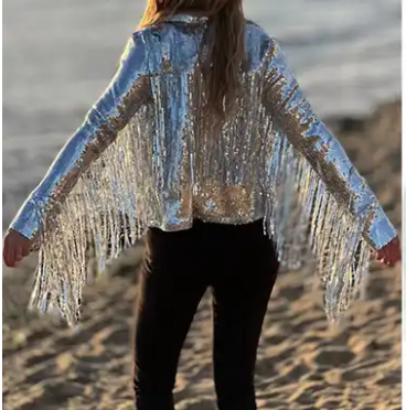 Priscilla - Sequin Fringe Jacket