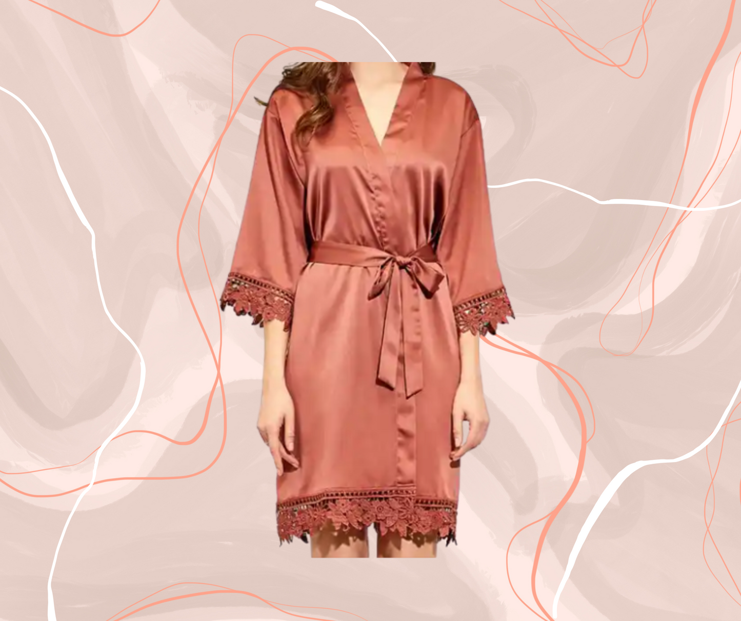 Meghan - Lace Cuff Robe