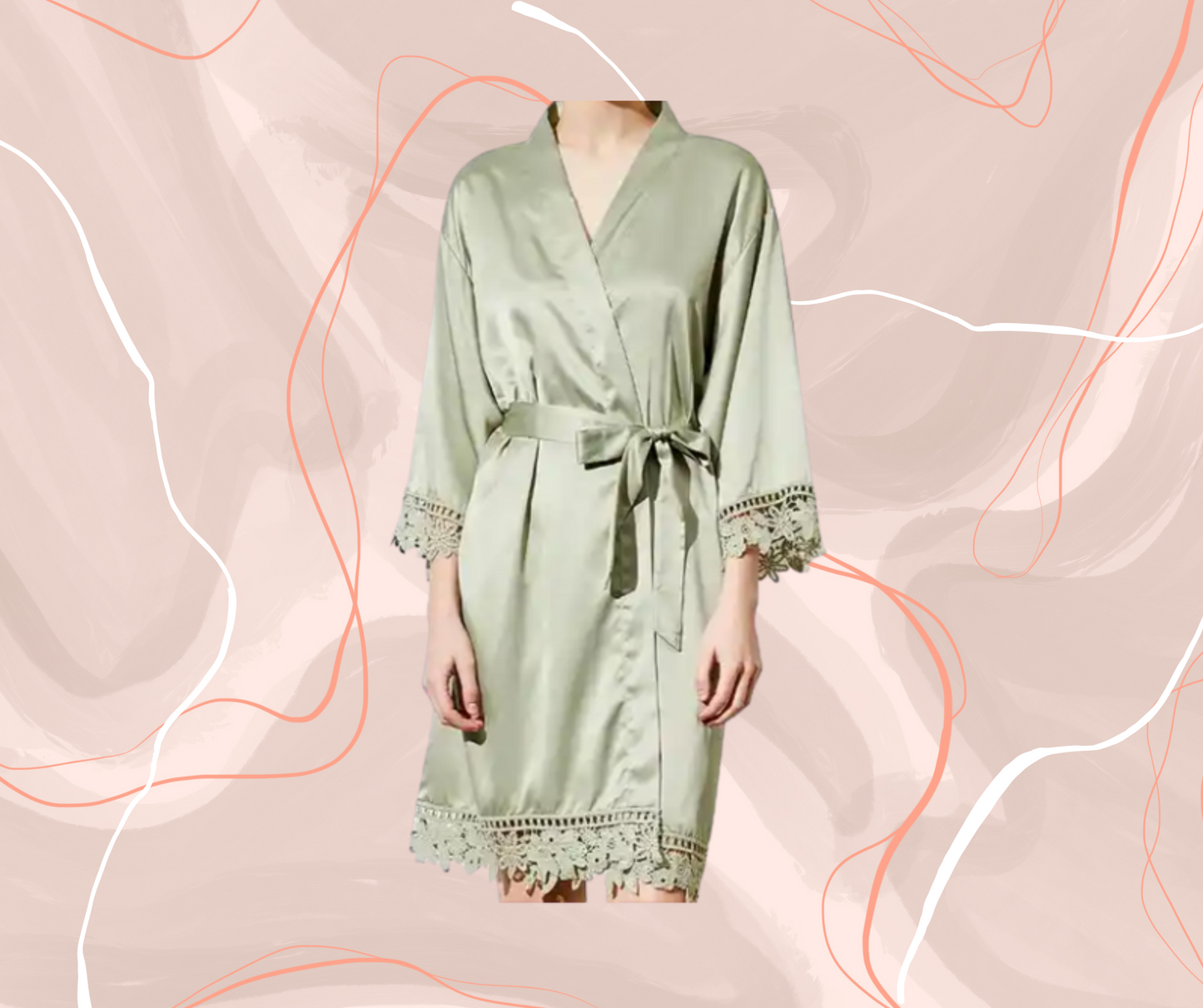 Meghan - Lace Cuff Robe