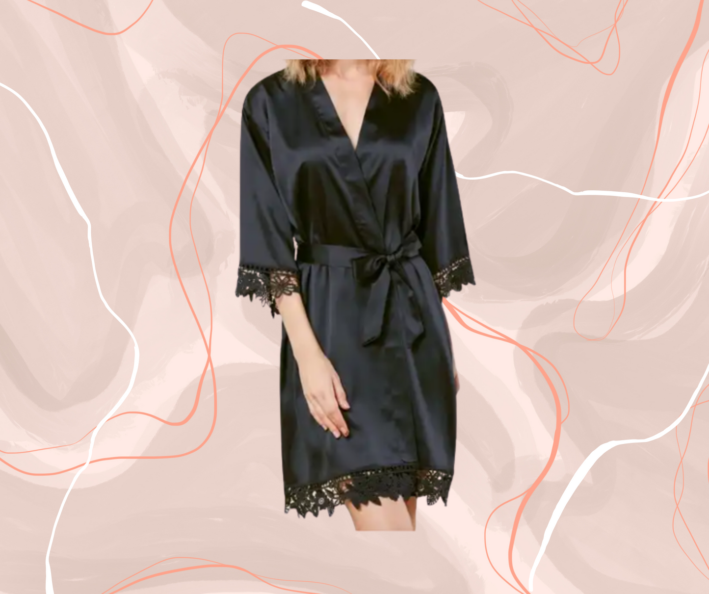 Meghan - Lace Cuff Robe